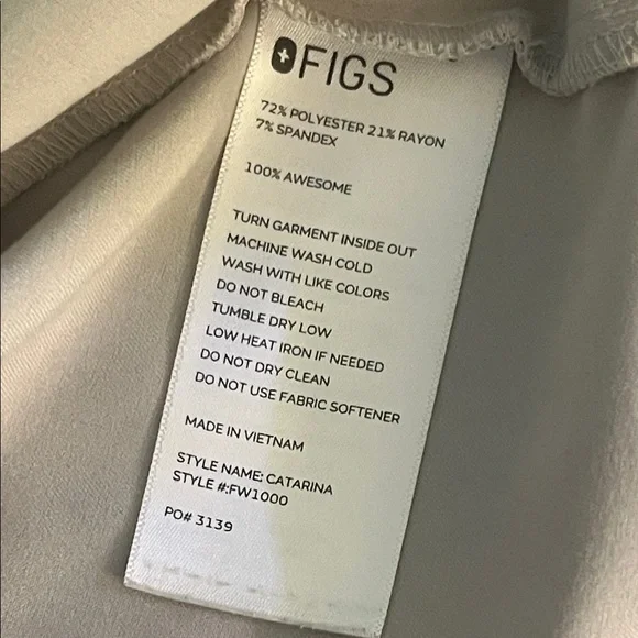 Figs Women's V-Neck Catarina Medical Scrub Top in Khaki - Picture 10 of 10